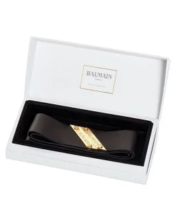 Balmain Genuine Leather Headband Black