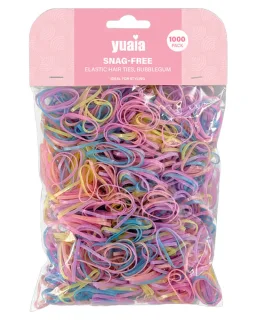 Yuaia Haircare Snag-free Elastic Hair Ties Bubblegum 1000 stk.