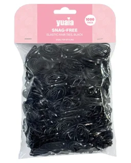 Yuaia Haircare Snag-free Elastic Hair Ties Black 1000 stk.