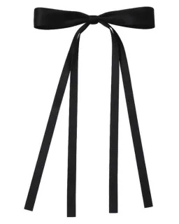 Beauty Flow Olivia Bow Barrette Deep Black