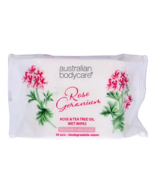 Australian Bodycare Rose & Tea Tree Oil Wet Wipes (U)
