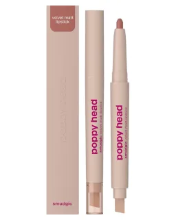 Poppy Head Smudgic Velvet Matte Lipstick Crayon