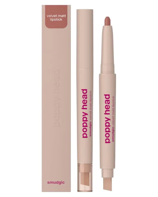 Poppy Head Smudgic Velvet Matte Lipstick Crayon