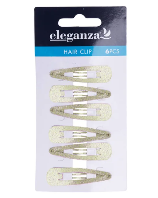 Eleganza Hair Clip Gold Glitter