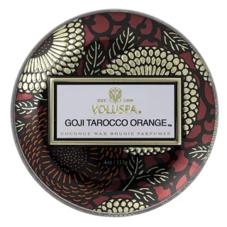 Voluspa Decorative Tin Candle Goji Tarocco Orange