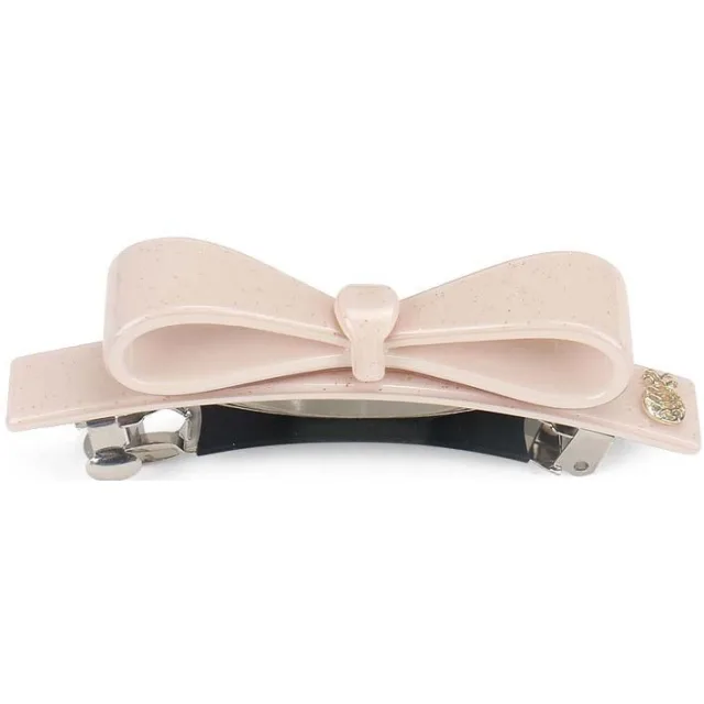 Ia Bon Bow Clip Sparkling Nude Pink