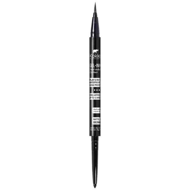 Kokie Cosmetics Gel-Ink Dual Ended Liner Black