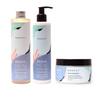 Brave New Hair 3-pack Brave. New. Hair. Reboot Schampoo + Conditioner + Mask