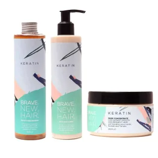 Brave New Hair 3-pack Brave. New. Hair. Keratin Schampoo + Conditioner + Mask