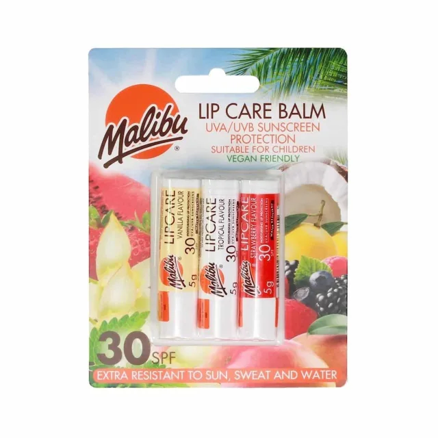 Malibu Lip Care Balm Trio SPF30