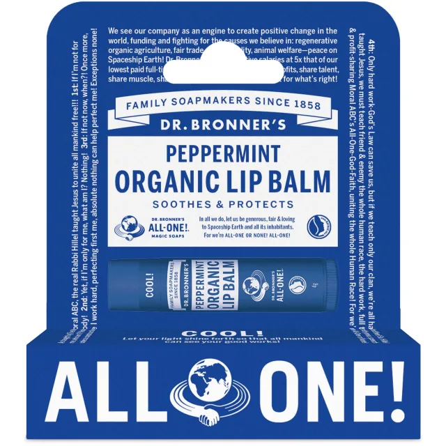 Dr. Bronner's Peppermint Organic Lip Balm