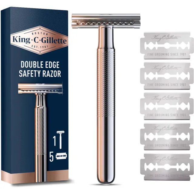 King C. Gillette Dubbeleggad Säkerhetshyvel För Män