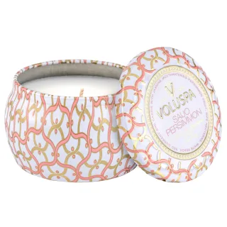 Voluspa Saijo Persimmon Maison Blanc Decorative Tin Candle