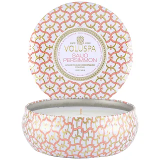 Voluspa Saijo Persimmon Maison Blanc 3-Wick in Decorative Tin