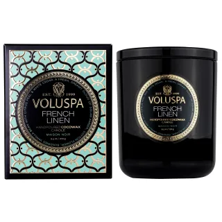 Voluspa French Linen Classic Boxed Candle