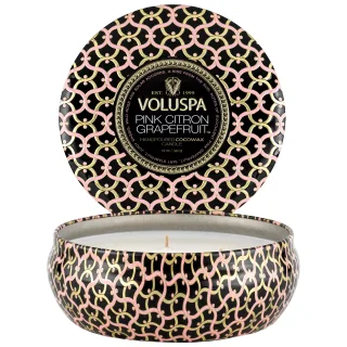 Voluspa Pink Citron Grapefruit 3-Wick Tin Candle