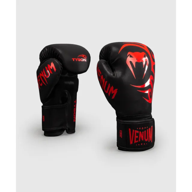 Venum X MIKE TYSON TIGER Boxing Gloves Black/Red