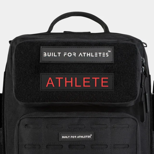Built For Athletes Athlete Patch Black/Red Text
