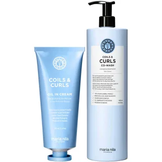 maria nila Coils & Curls Set Co-Wash, Oil In Cream