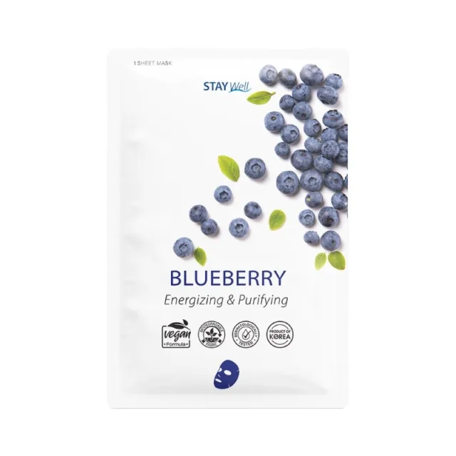 Stay Well Vegan Sheet Mask - Blueberry