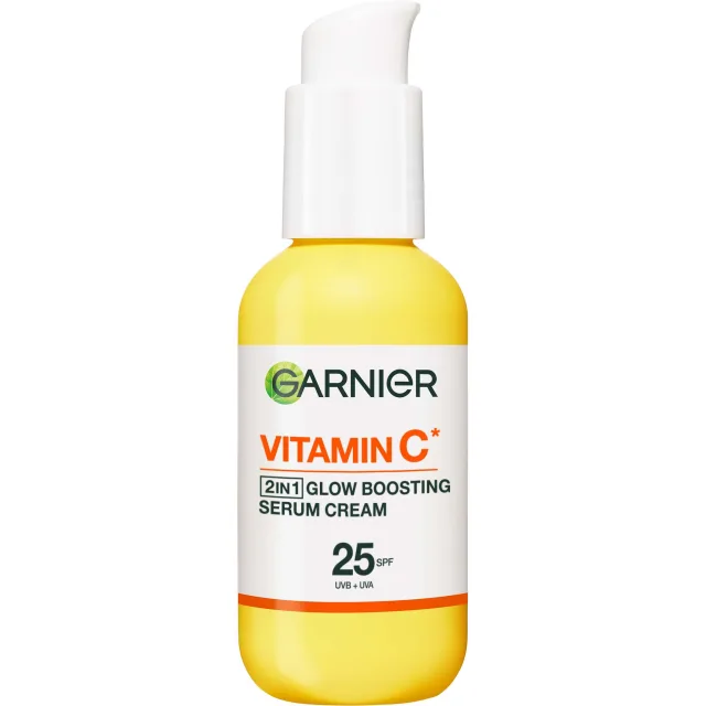 Garnier Vitamin C* 2In1 Glow Boosting Serum Cream SPF25 For Dull Skin