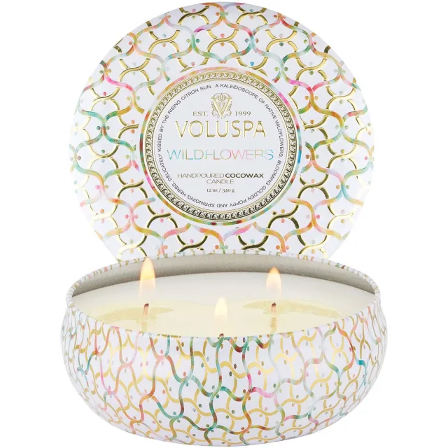 Voluspa Wildflowers Maison Blanc Wildflowers 3-wick Tin Candle