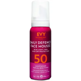 EVY Daily Defense Skin Cancer Awareness Face Mousse SPF 50