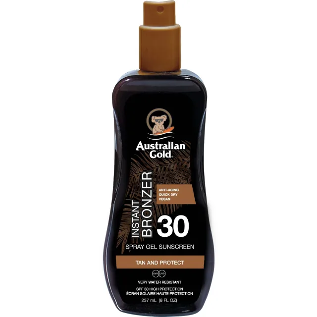 Australian Gold SPF30 Spray Gel With Bronzer