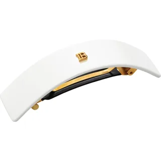 Balmain Hair Couture Cellulose Acetate Barrette Pour Cheveux White Large