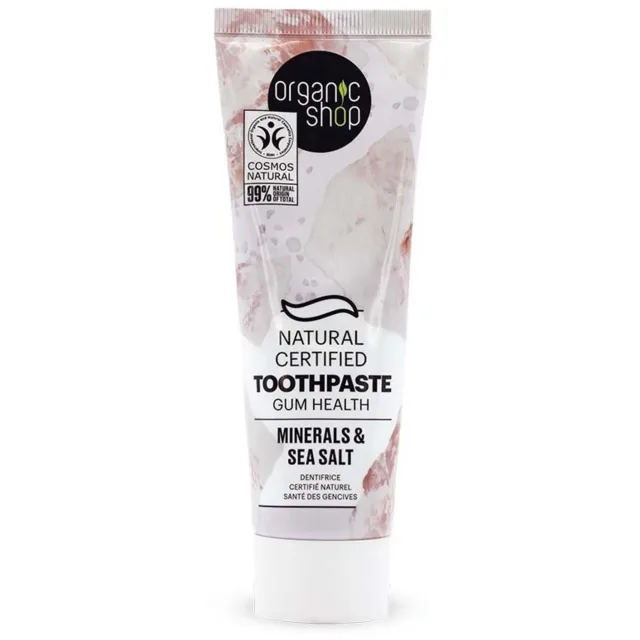 Organic Shop Toothpaste Gum Health Minerals & Salt