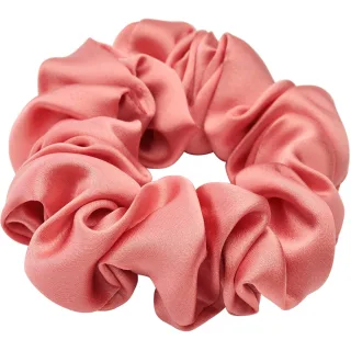 Lenoites Mulberry Silk Scrunchie Pink