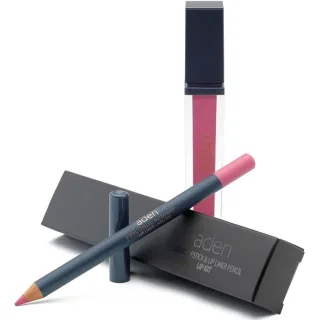 Aden Liquid Lipstick + Lipliner Pencil Set Mellow