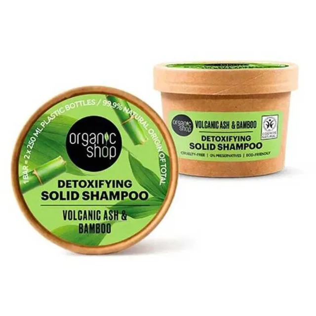Organic Shop Volumizing Solid Shampoo Volcanic Ash & Bamboo