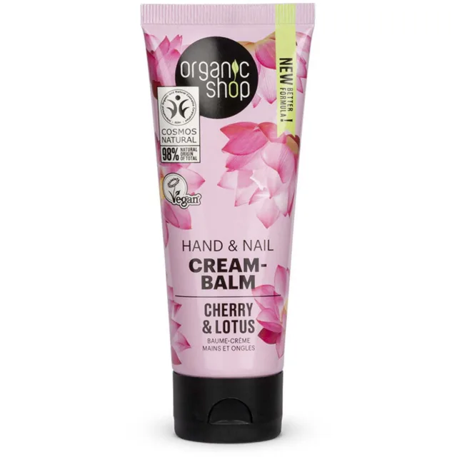 Organic Shop Hand & Nail Cream-Balm Cherry & Lotus