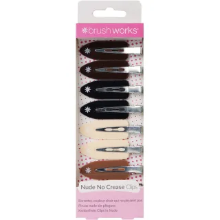 Brushworks Nude No Crease Hair Clips (Pack