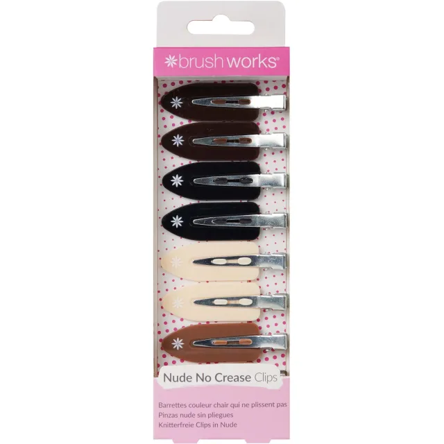 Brushworks Nude No Crease Hair Clips (Pack