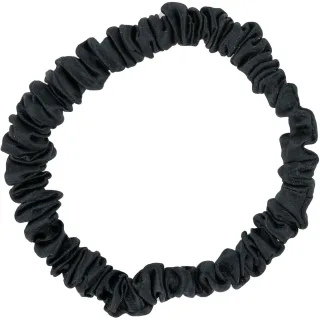 ByBarb Silk Hair Tie Thin Black 1-p