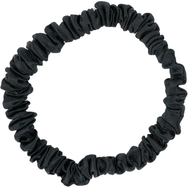 ByBarb Silk Hair Tie Thin Black 1-p
