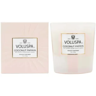 Voluspa Coconut Papaya Vermeil Boxed Candle