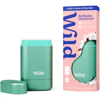 Wild Refillable, Natural Deodorant Fresh Cotton & Sea Salt