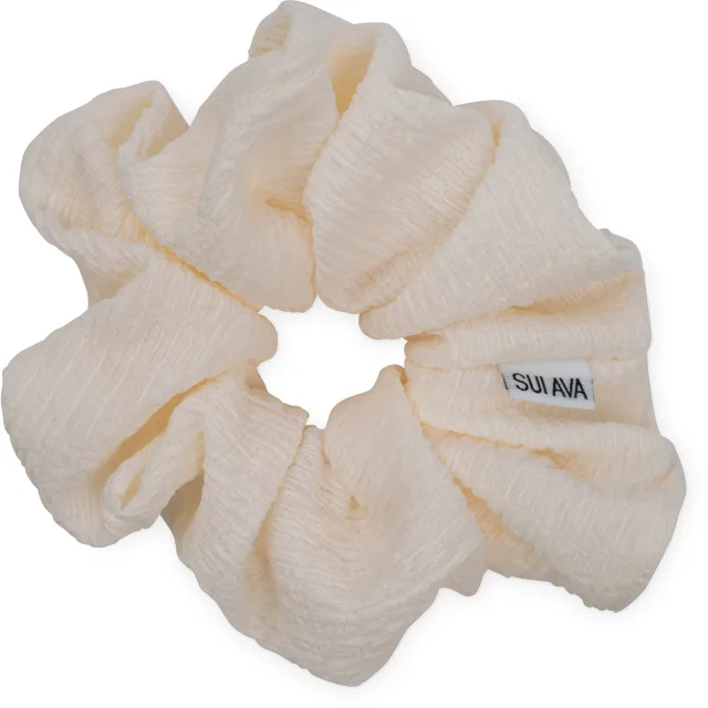 Sui Ava Ea Zig-Zag Scrunchie Cream