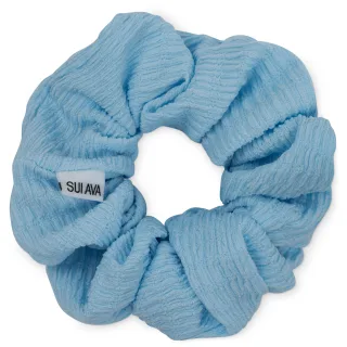 Sui Ava Ea Zig-Zag Scrunchie Sky Blue