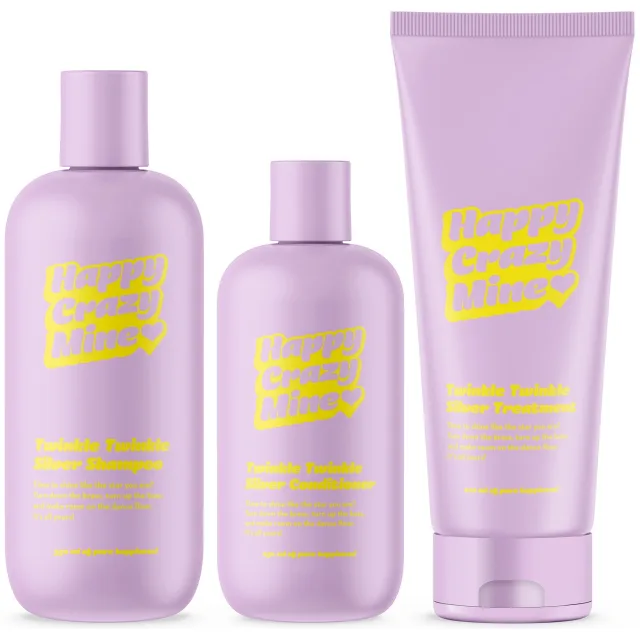 Happy Crazy Mine Twinkle Twinkle Silver Shampoo & Conditioner & Treatment