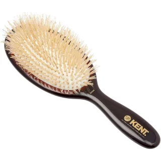 Kent Brushes Classic Shine Medium Soft White Pure Bristle Hairbrush