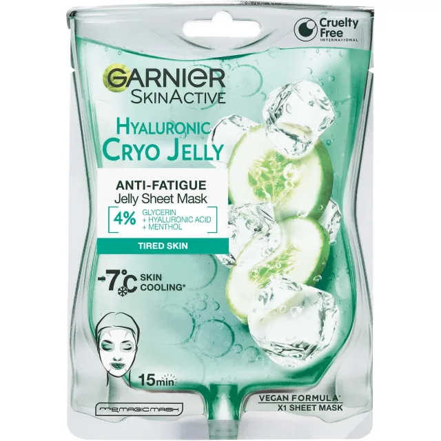 Garnier SkinActive Hyaluronic Cryo Jelly Face Sheet Mask for Tired Skin