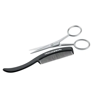 Tweezerman Gear Moustache Scissors & Comb