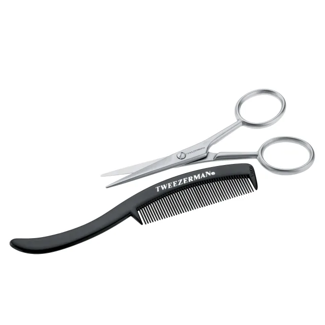 Tweezerman Gear Moustache Scissors & Comb