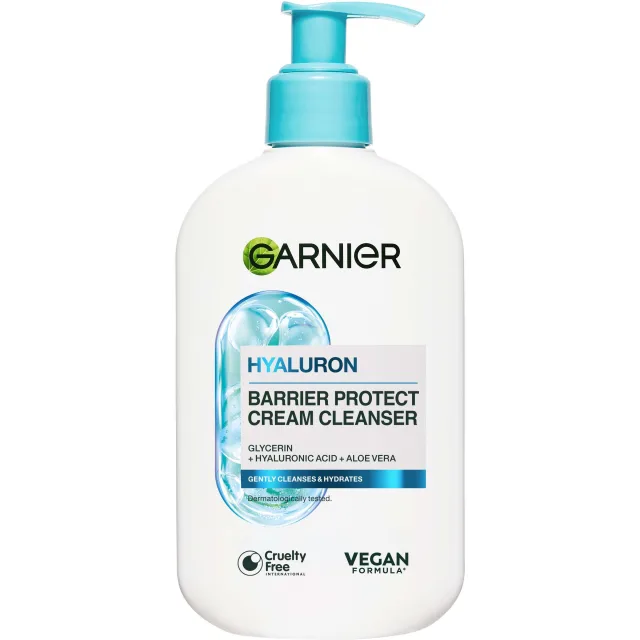 Garnier Hyaluron Barrier Protect Cream Cleanser For Dry Skin