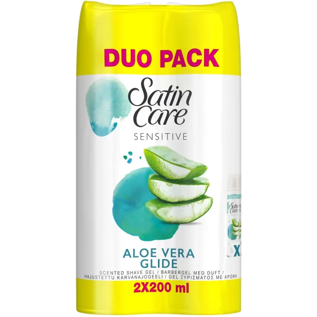 Gillette Venus Satin Care Shaving Gel Sensitive Aloe Vera Glide