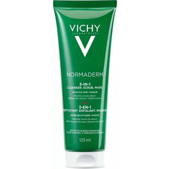 Vichy Normaderm 3-in-1 Cleanser, Scrub & Mask